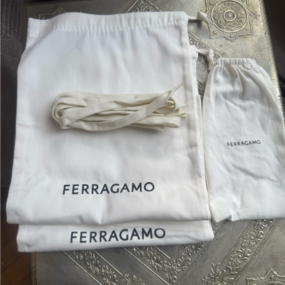 Ferragamo Sneaker Dust Bags and Shoelace Set
